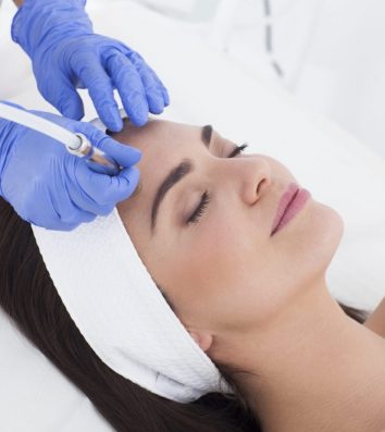 Skin care. Beauty treatment. Microdermabrasion.